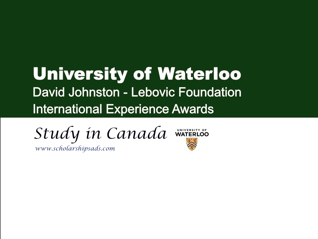 International Lebovic Awards University Of Waterloo 